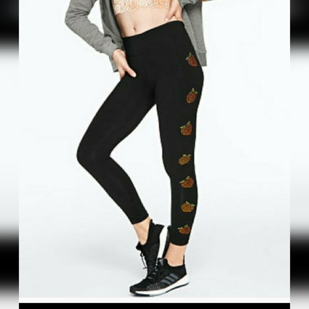 NWT PEACH BLING YOGA LEGGINGS